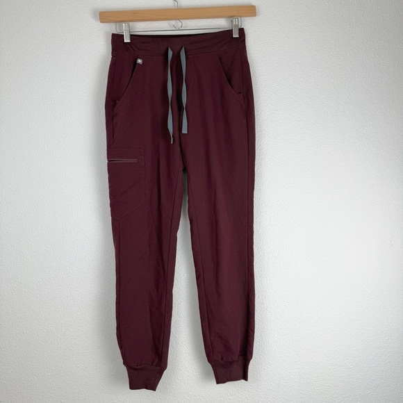 Figs Zamora 2.0 Scrub Pants Jogger XS Dark Magenta - Picture 3 of 11